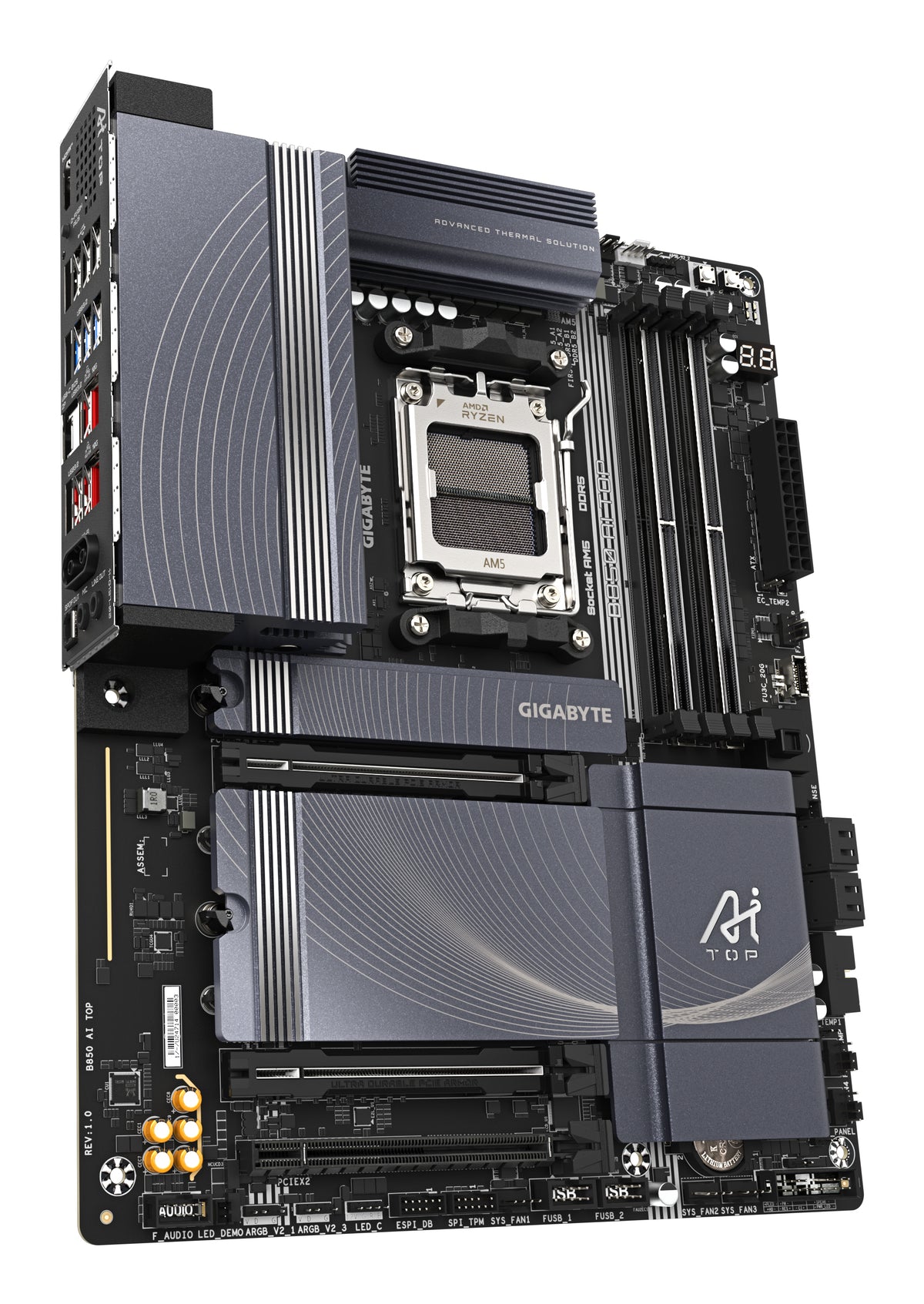Carte mere - GIGABYTE - B850 AI TOP - Format ATX - Chipset AMD B850 - DDR5 & PCIe 5.0 - WiFi 7