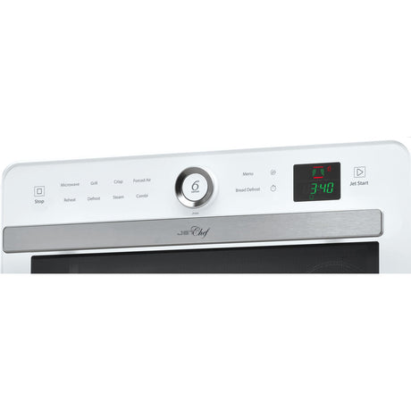 WHIRLPOOL JT469WH - Micro-ondes Jet Chef - 33 L - 6eme SENS Combi Crisp Vapeur - Cavité Inox - Plateau tournant 36 cm - Blanc