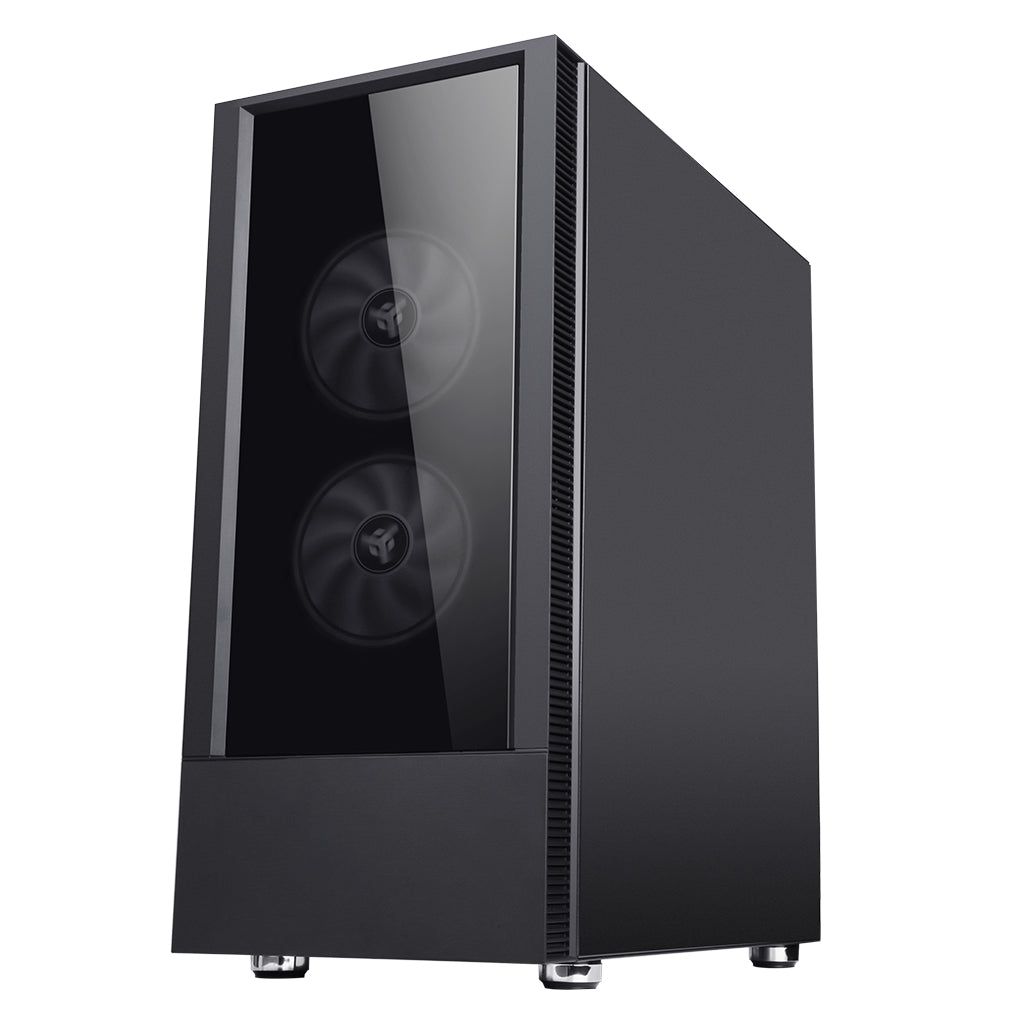 Boitier Moyen Tour ATX iTek Vertibra Q210 RGB avec panneaux vitrés (Noir)