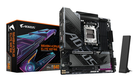 Carte mere - GIGABYTE - B840M A ELITE WIFI6E - Format Micro-ATX - Chipset AMD B840 - DDR5 & PCIe 5.0 - WiFi 6E