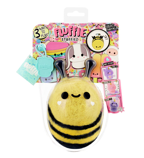 Fluffies Stuffiez - Peluche ASMR a personnaliser - Abeille/Coccinelle - Rembourrage a retirer et découvrir un autre personnage - Des