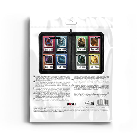 Mini album Premium 160 cartes a collectionner - Konix - 4 pochettes 63 x 88 mm - Magic The Gathering, Pokémon, Yu-Gi-Oh! - Noir