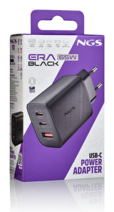 Chargeur secteur NGS Era 2x USB-C + 1x USB-A 65W (Noir)