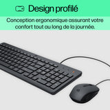 Ensemble Clavier Souris filaires HP 150 - AZERTY