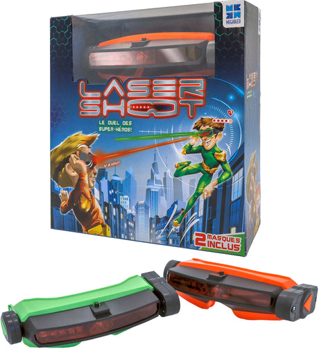 Jeu de société - MEGABLEU - Laser Shoot - Duel au laser avec masques et vies a perdre
