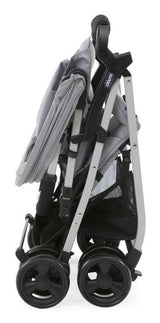 CHICCO Poussette compacte Ohlala 3 -  Des la naissance - Jusqu'a 15kg - Dossier inclinable - Arceau de sécurité - Grey mist