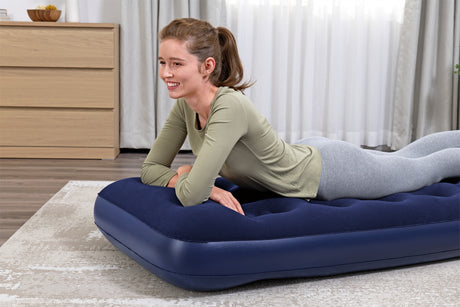 Matelas gonflable camping - BESTWAY - 1 place -185x76x22 cm avec pompe a pied intégrée