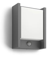 Applique murale - PHILIPS - Arbour - Lumiere blanche chaude - Avec capteur - Large - IP44