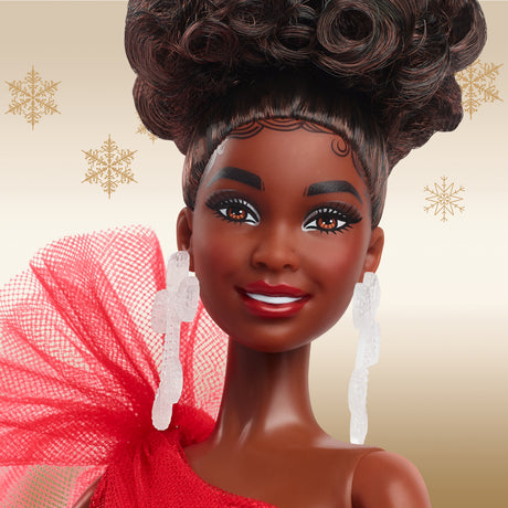 BARBIE Poupée joyeux noël brune HRM62
