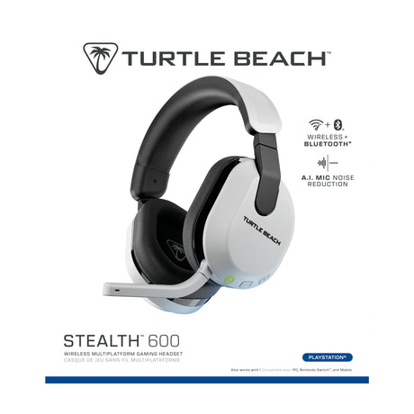 Casque de gaming multi-plateforme sans fil - TURTLE BEACH - Stealth™ 600 PS (Gen 3) - Blanc