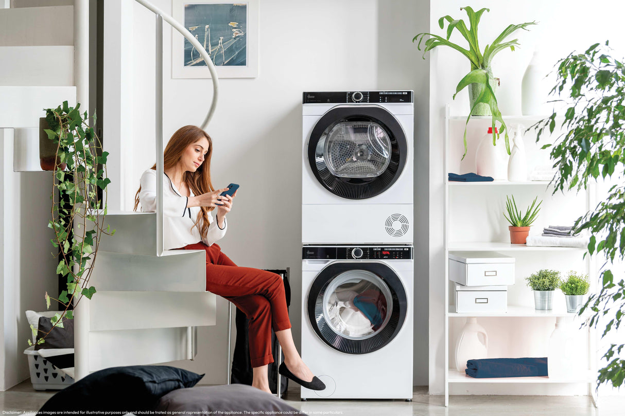 Lave-linge hublot HOOVER HWP 610AMBC/1-S - 10 kg - Induction - 1600 trs/min - Classe A - Connecté - Vapeur -  Blanc
