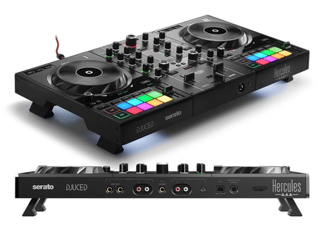 HERCULES DJCONTROL INPULSE 500 - Contrôleur DJ - Interface audio et mixeur hardware intégrés - 16 pads rétroéclaires (RGB) - Noir