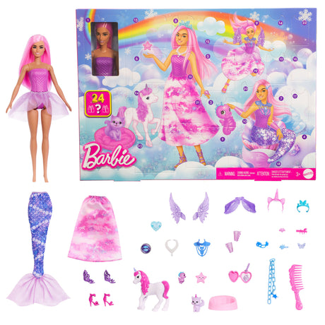 Barbie - Calendrier de l'Avent - Avec poupée mode et 24 surprises - Barbie - JFL66