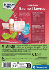 Clementoni - Science & Jeu - Coffret scientifique création de baumes a levres - Dés 8 ans