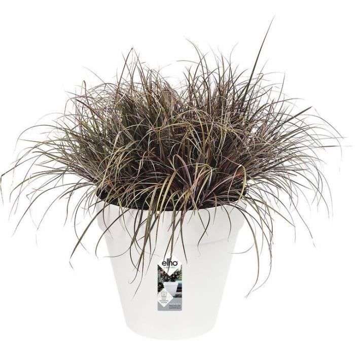 ELHO Lot de 2 pots de fleurs rond Loft Urban - 19 L  - Ř 28.5 x H 26 cm - Noir