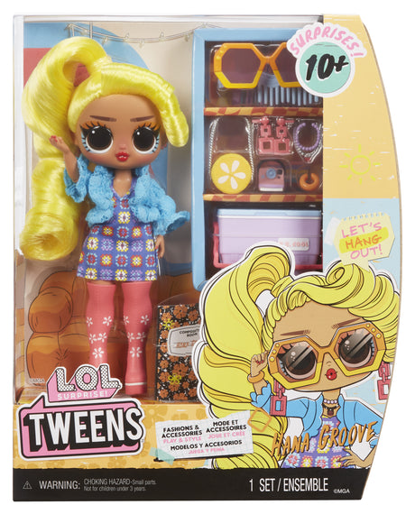 L.O.L. Surprise Tweens - Poupée mannequin articulée 24 cm - Hana Groove - 2 tenues et plusieurs accessoires - A partir de 4 ans