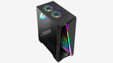 Boitier Moyen Tour ATX AeroCool Mirage V2 RGB avec panneau vitré (Noir)