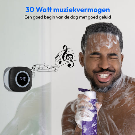 Radio de Douche - MEDION - FM - Bluetooth - IPX6 - Ventouse de fixation - Noir