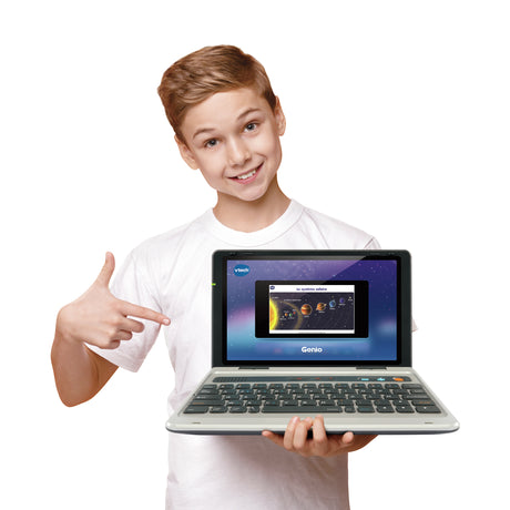 Ordinateur VTECH Genio - Pour les enfants de 5 a 12 ans - Gris - Plus de 50 activités et applications