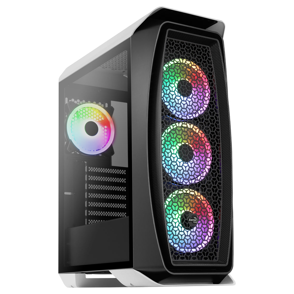 Boitier Moyen Tour ATX AeroCool Aero One Duo RGB avec panneau vitré (Blanc)