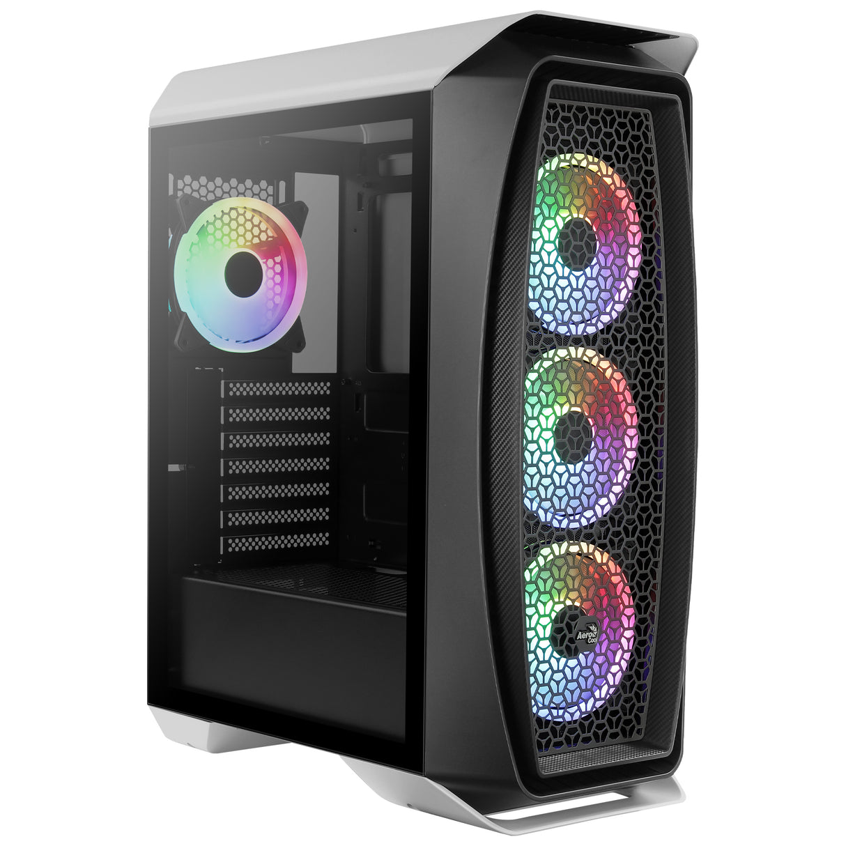 Boitier Moyen Tour ATX AeroCool Aero One Duo RGB avec panneau vitré (Blanc)