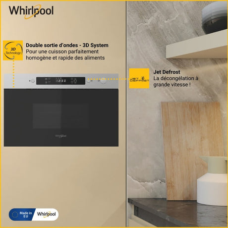 Four micro-ondes encastrable - WHIRLPOOL- MBNA900X - Inox - 22 L