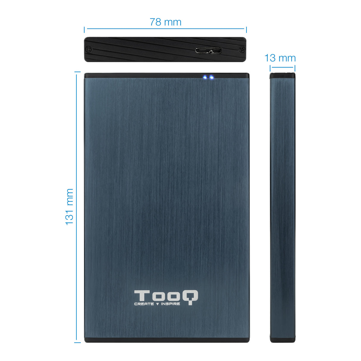 Boitier externe USB 3.1 TooQ TQE-2527 - S-ATA 2,5" (Vert)