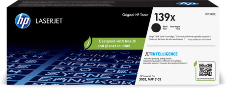 HP 139X Cartouche de Toner noir authentique (W1390X) grande capacité pour HP LaserJet Pro 3001/3002/3003/3004/3101/3102/3103/3104