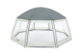 BESTWAY - Dôme de protection pour piscine - Octogonal 600 x 600 x 295 cm - Gris