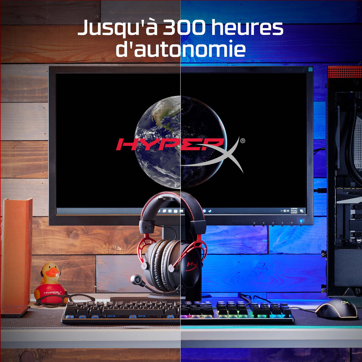 Casque Gamer Sans Fil - HyperX Cloud Alpha - pour PC - Noir & Rouge
