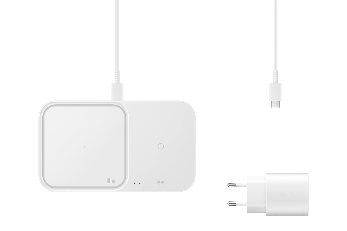 Chargeur duo sans fil rapide 15W SAMSUNG - Pad Induction - Sans adaptateur secteur - Noir