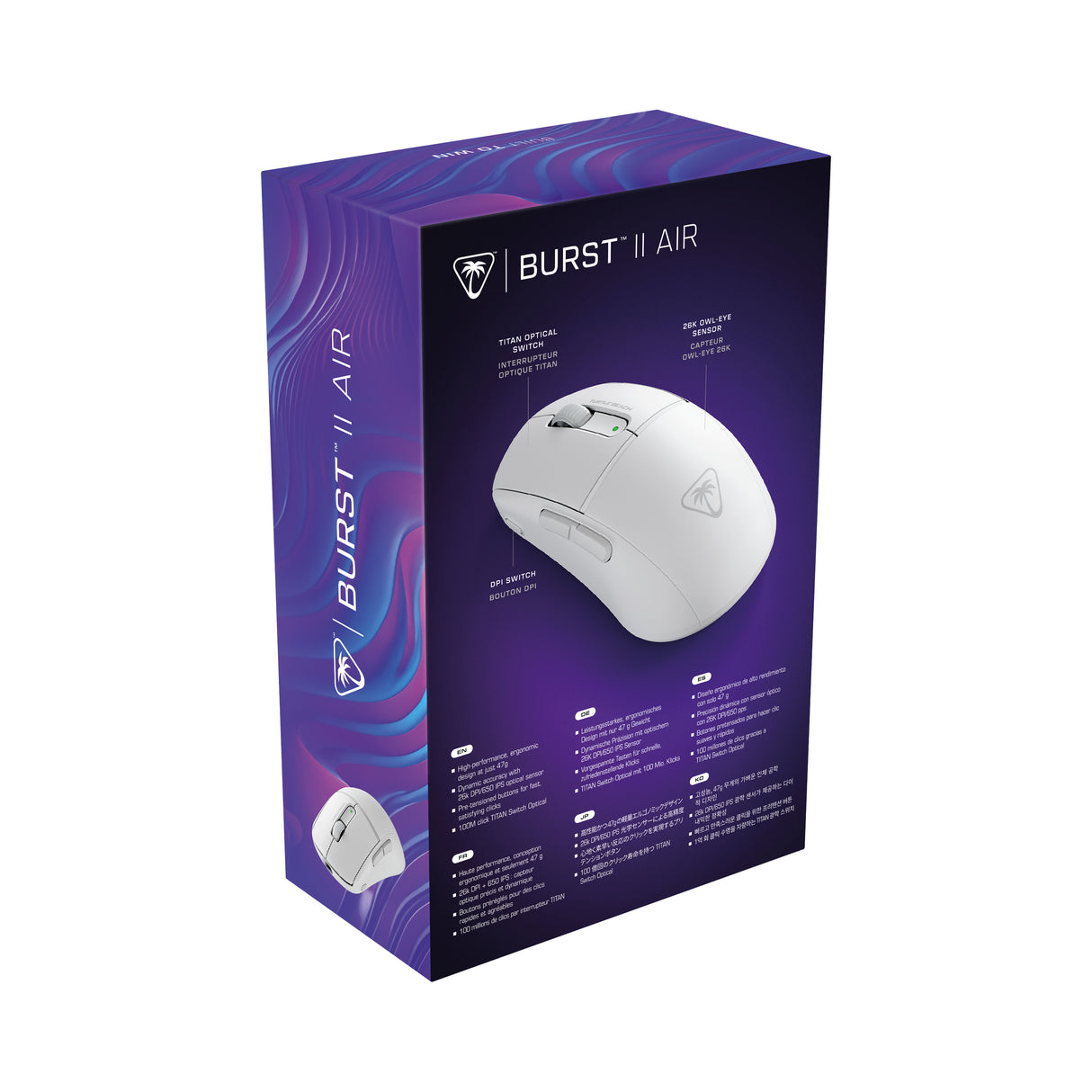 Souris gaming sans fil - TURTLE BEACH - Burst II Air - Blanche