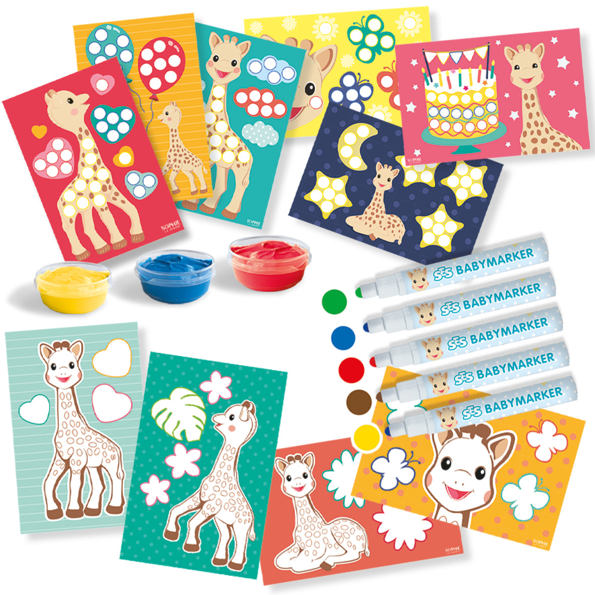 Coloriage et peinture - SES CREATIVE - Hobby 1 - 4 - Sophie la girafe - Activité créative et éducative - Idée cadeau - Des 1 an