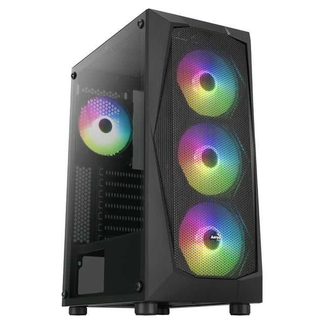 Boitier Moyen Tour ATX AeroCool Falcon-A RGB avec panneau vitré (Noir)