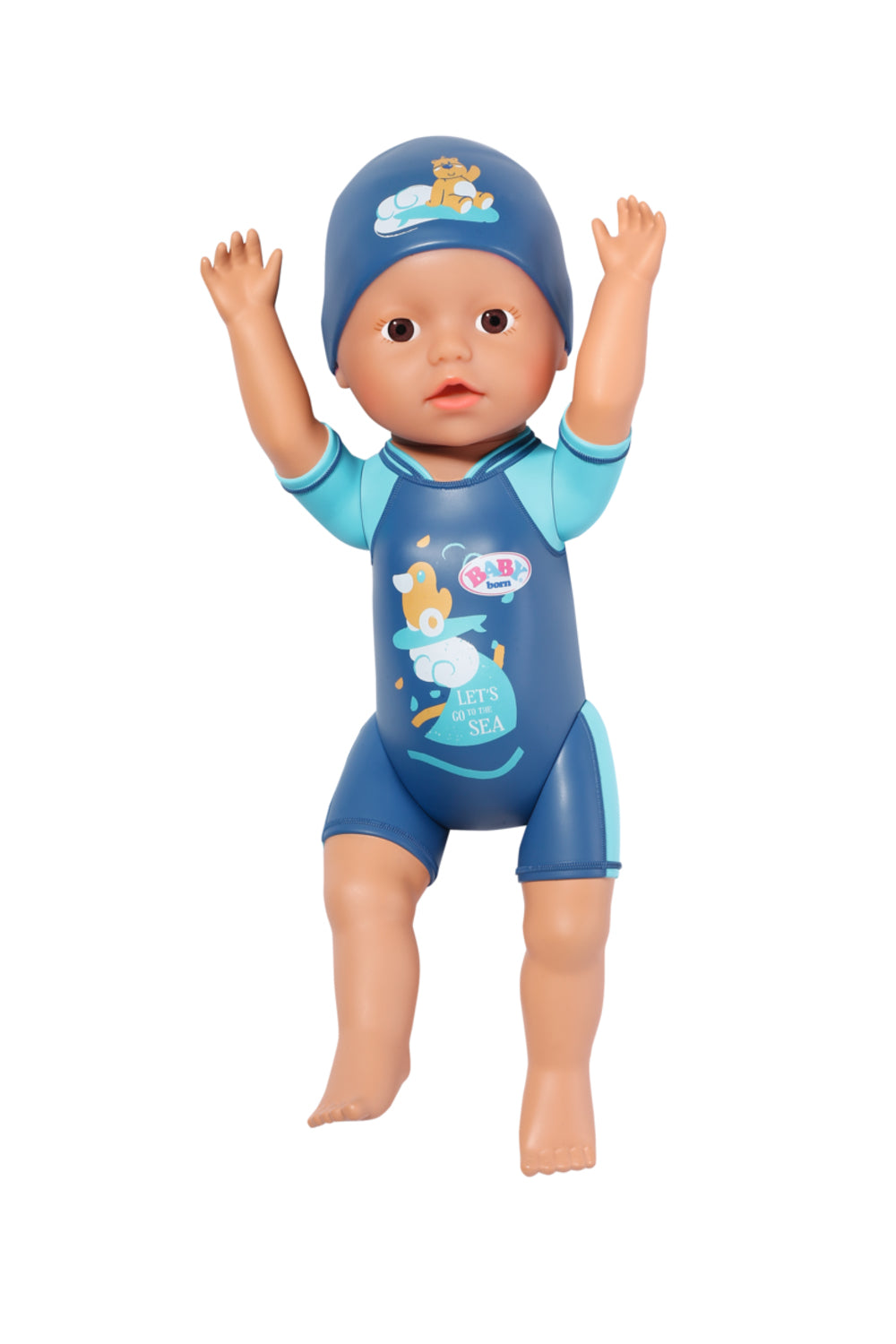 Poupon - BABY BORN -  Ma premiere nage - Poupée garçon 30 cm - Tenue non détachable et bonnet - Jouet de bain - Des 1 an