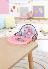 Chaise haute pour poupon - BABY BORN - Se fixe sur la table - Jouet d'imitation - Rose - Des 3 ans