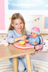 Chaise haute pour poupon - BABY BORN - Se fixe sur la table - Jouet d'imitation - Rose - Des 3 ans