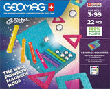 Jeu de construction magnétique - GEOMAG - Glitter Panels Recycled 22 pieces - Paillettes - Écologique - Créatif