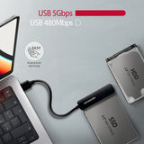 Adaptateur USB 3.2 Axagon ADSA-FP2A vers S-ATA 2,5" SSD/HDD auto-alimenté