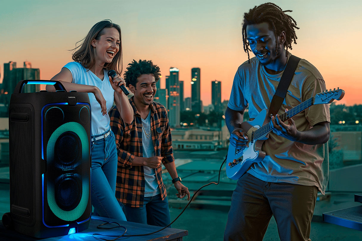 Enceinte - SAMSUNG - MX ST50F/XE - 240 W - Effets lumineux - Bluetooth - Batterie 18h - Roues intégrées - Noir