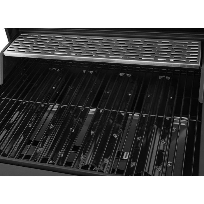 Barbecue a gaz - COOKING BOX - Paarl - 4 brűleurs - Surface de cuisson principal : 60 x 42 cm - Grille de maintien au chaud - Acier