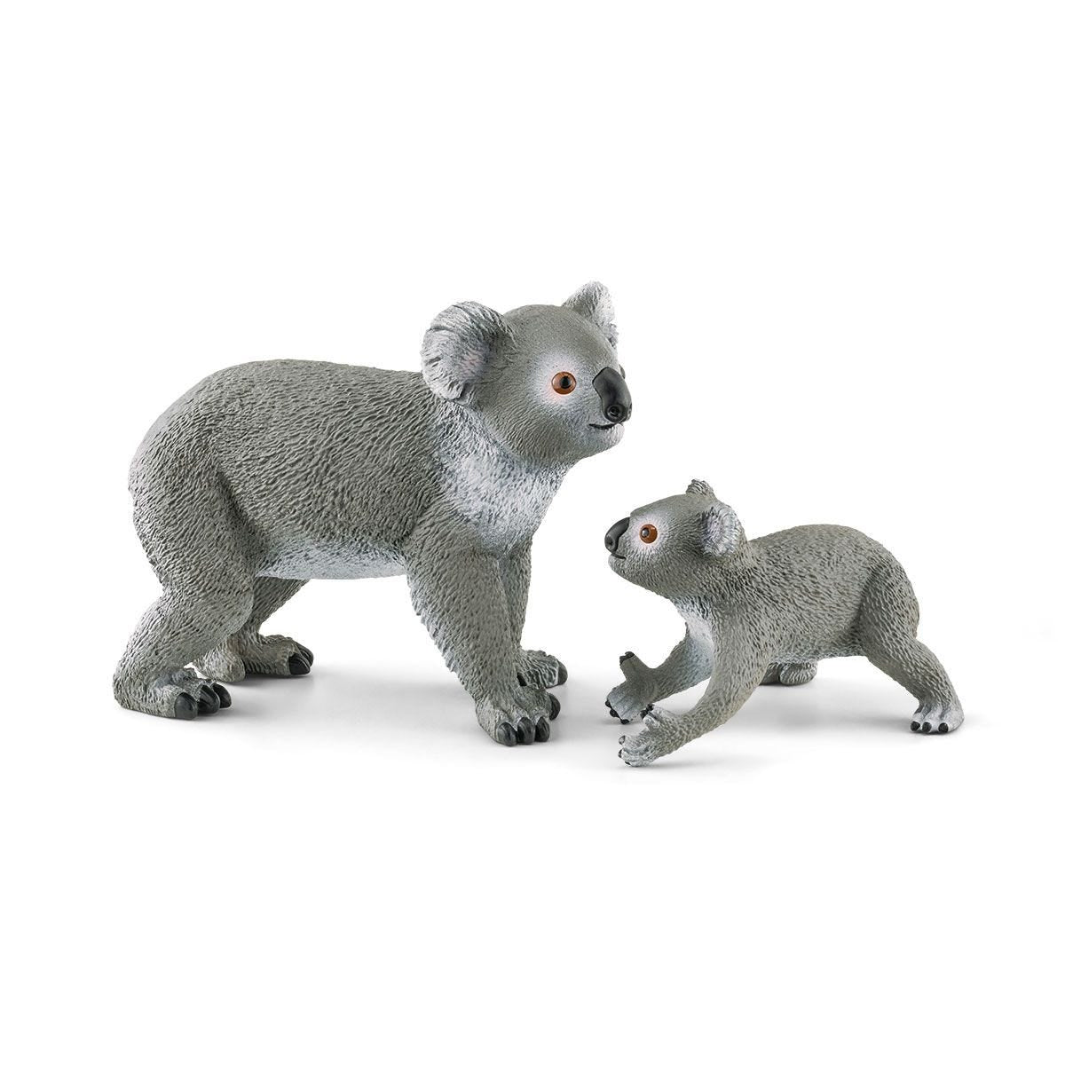 Figurine Maman et Bébé Koala, pour enfants des 3 ans,  13,6 x 5,8 x 19,2 cm -Schleich 42566 WILD LIFE