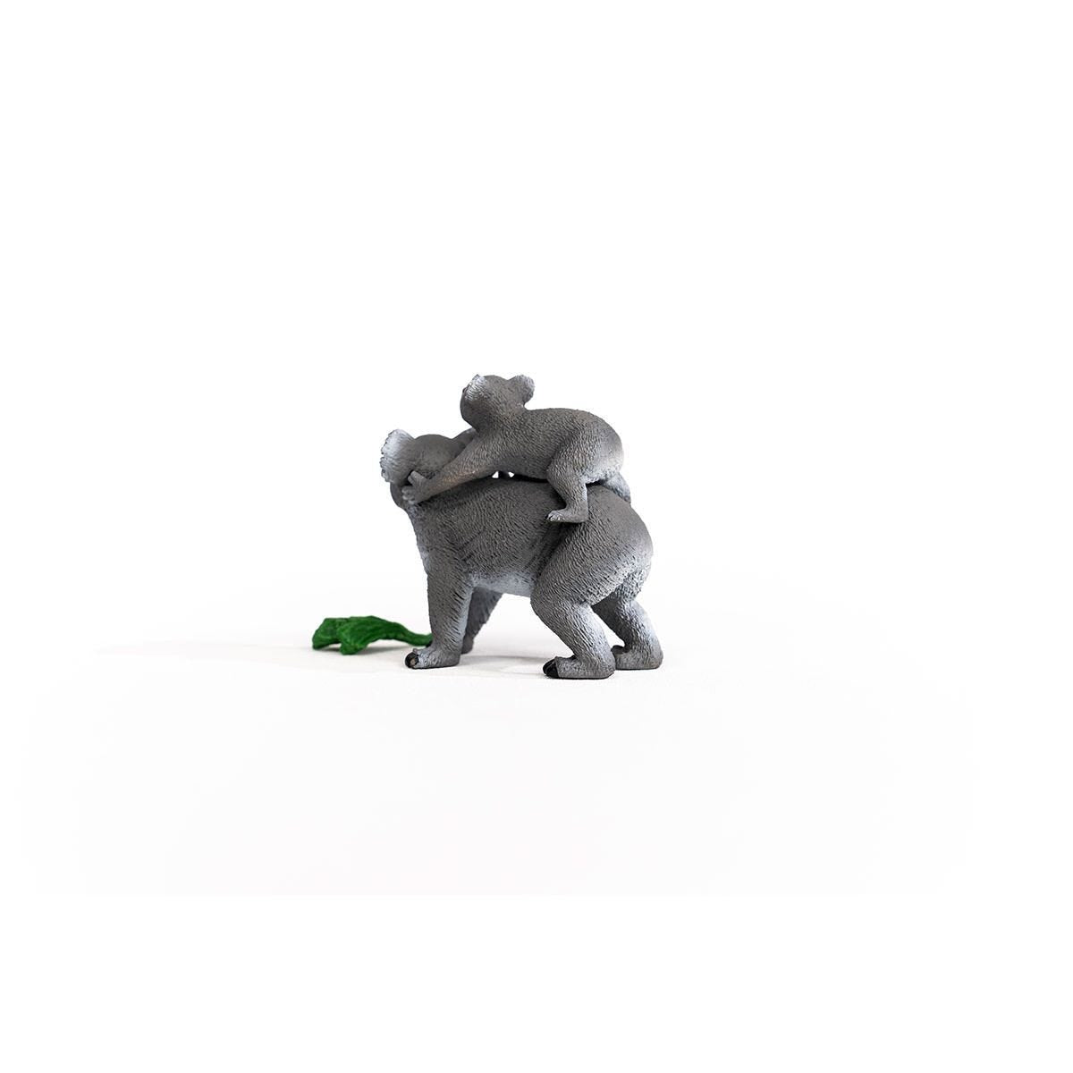 Figurine Maman et Bébé Koala, pour enfants des 3 ans,  13,6 x 5,8 x 19,2 cm -Schleich 42566 WILD LIFE