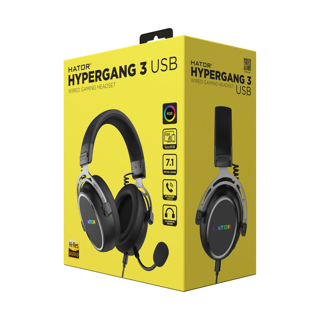Casque Gamer filaire Hator Hypergang 3 USB (Noir)