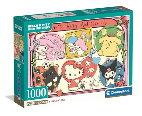 Puzzle 1000 pieces - Clementoni - Hello Kitty et ses Amis - Des 14 ans