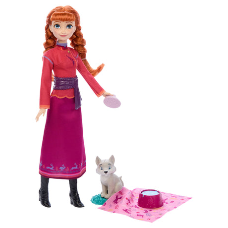 Disney La Reine des Neiges - Coffret Anna et le Louveteau - 4 accessoires - Disney Frozen - JFG17