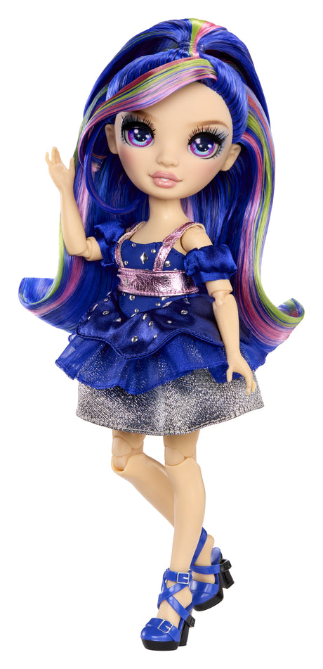 Rainbow High Poupée Mannequin Be Dazzling - Genevieve Bleu - 28 cm - Pierres précieuses scintillantes et accessoires inclus