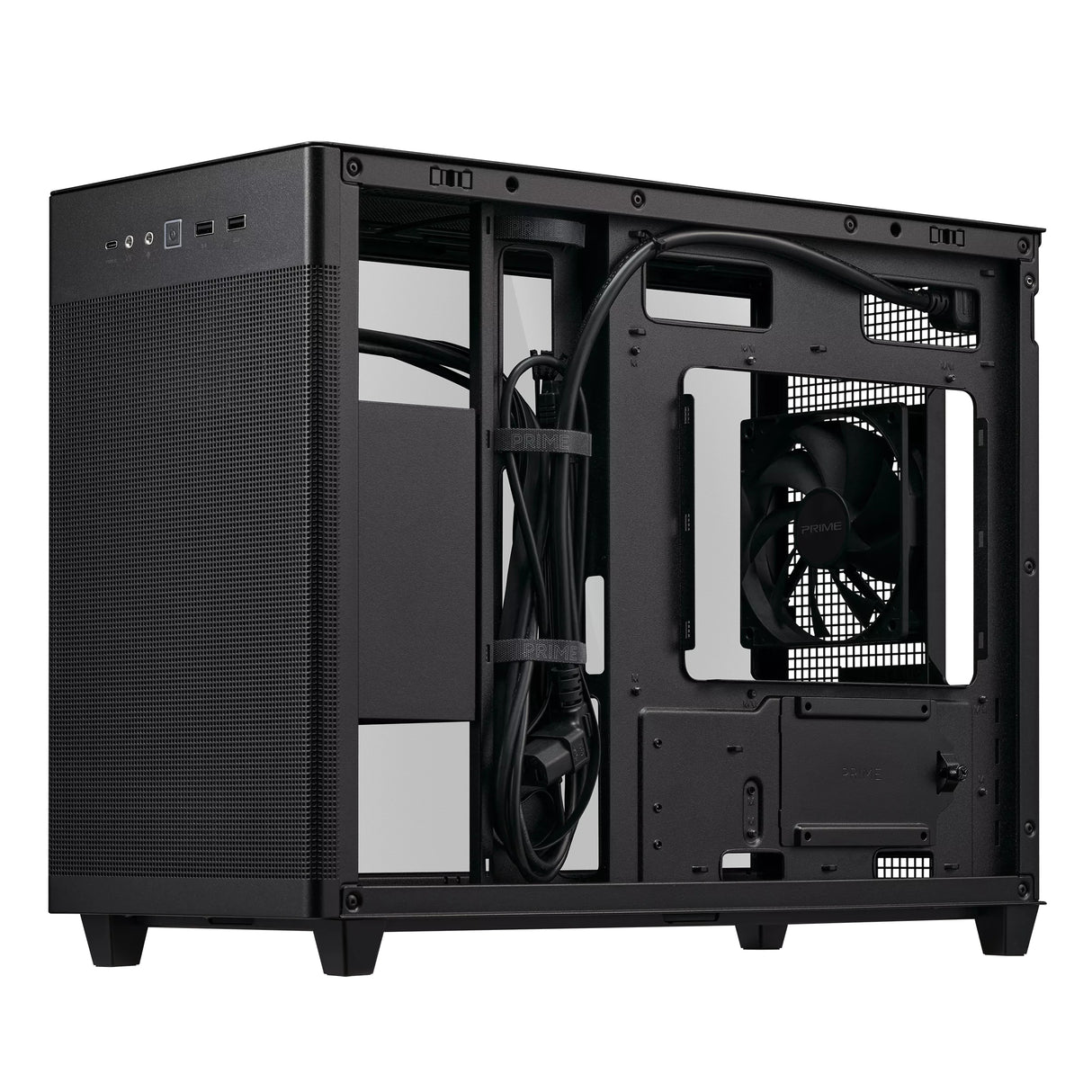 Boitier Mini Tour Micro ATX Asus Prime AP201 avec panneau vitré (Noir)