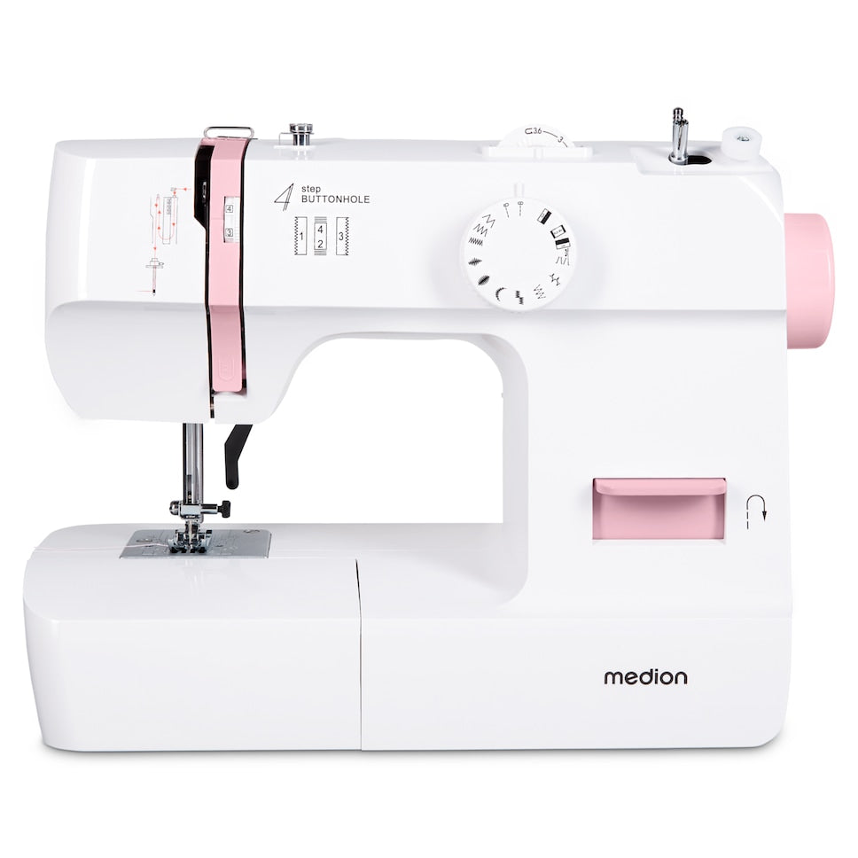 Machine a Coudre - MEDION - SM 70 - 71W - 12 Points - 700 tr/min - LED - Rose