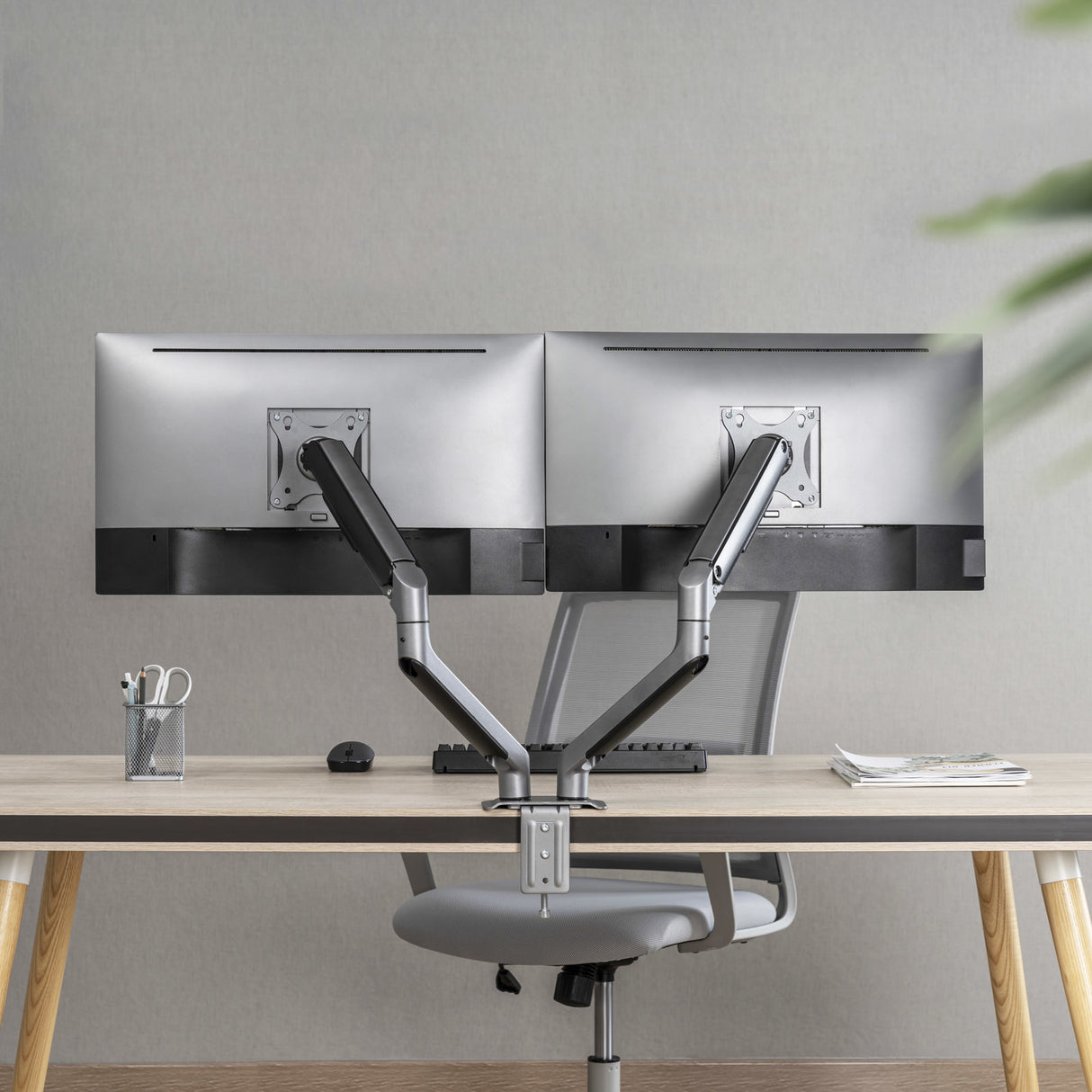 Support double-écran à fixer Tooq  DB4132TNR 17"-32" (9kg max) (Gris)